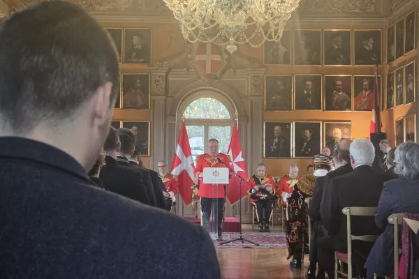 Il Gran Maestro dell'Ordine di Malta Fra' John Dunlap tiene il discorso di inizio anno al Corpo Diplomatico, Villa Magistrale, !0 gennaio 2026 / AG / ACI Group