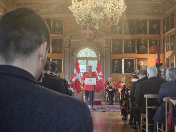 Gran Maestro Ordine di Malta, corpo diplomatico | Il Gran Maestro dell'Ordine di Malta Fra' John Dunlap tiene il discorso di inizio anno al Corpo Diplomatico, Villa Magistrale, !0 gennaio 2026 | AG / ACI Group
