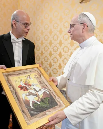 Leone XIV | Leone XIV e l'ambasciatore di Egitto presso la Santa Sede | Vatican Media
