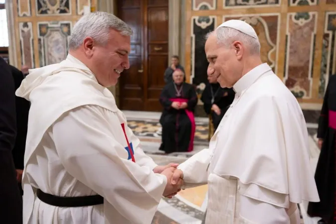 Padre Luigi Buccarello e papa Leone XIV | Padre Luigi Buccarello e papa Leone XIV | Credit Vatican Media