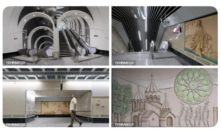 Stazione metro dedicata alla Vergine Maria | Le immagini della stazione dedicata alla Vergine Maria a Tehran | Facebook Accademia Mariana Internazionale