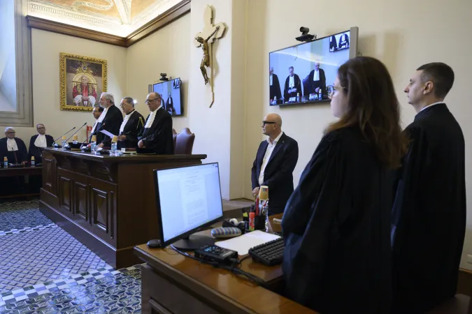 Appello Processo Palazzo di Londra | Un momento della prima udienza del Processo di Appello sulla gestione dei fondi della Segreteria di Stato | Vatican Media / ACI Group