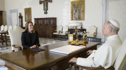La presidente del Parlamento UE Roberta Metsola da Leone XIV, 29 gennaio 2026 / Vatican Media / EWTN