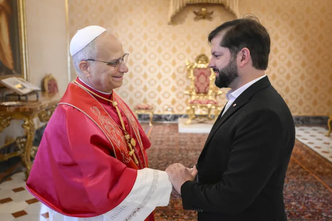 Il Papa con il Presidente del Cile |  | Vatican Media / EWTN