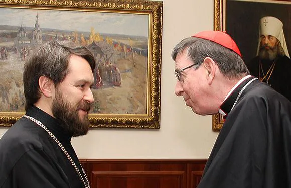Il Cardinale Koch e il metropolita Hilarion | Il Cardinale Koch e il metropolita Hilarion si incontrano all'università di Friburgo | www3.unifr.ch