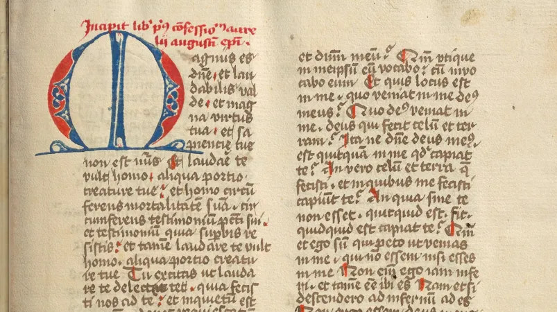 Le Confessioni di sant'Agostino (manoscritto del 1400) | Le Confessioni di sant'Agostino (manoscritto del 1400) | Credit pd