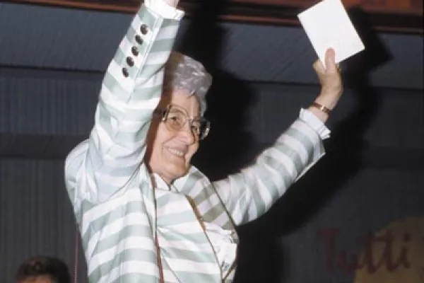 Chiara Lubich in Brasile nel 1991, quando lanciò l'Economia di Comunione  / Focolare.org