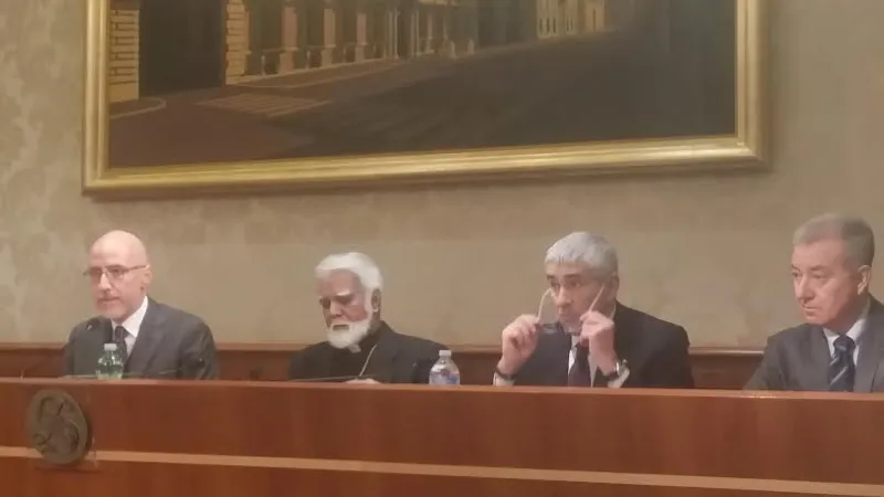 Arcivescovo Joseph Coutts | L'arcivescovo Coutts nell'Aula Caduti di Nassiriya del Senato, 29 febbraio 2016  | ACI Stampa