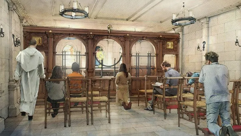 Cappella Adorazione perpetua New York | Come la cappella della Divina Misericordia a St.Joseph sarà in un dipinto | Archivio CNA