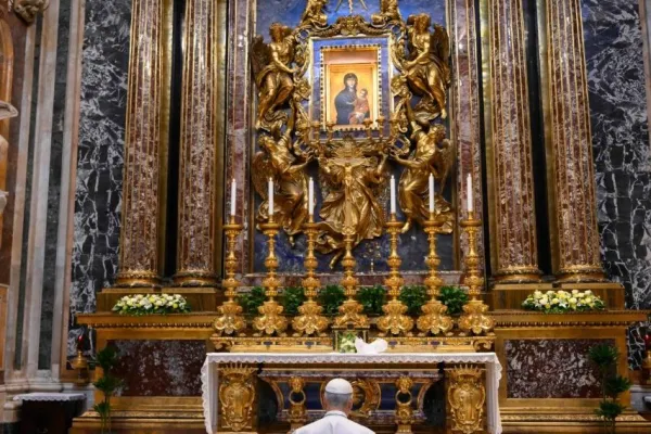 Papa Leone XIV a Santa Maria Maggiore 10 maggio 2025 / Credit Vatican Media