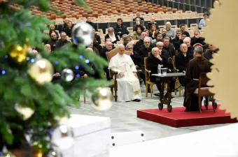 L'aula Nervi stamane per la terza meditazione d'Avvento di padre Pasolini / Credit Vatican Media