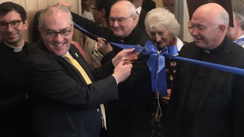 Michael Warsaw apre il nuovo studio EWTN a Walsingham | Un momento dell'inaugurazione dei nuovi studi EWTN a Walsingham, Regno Unito | EWTN