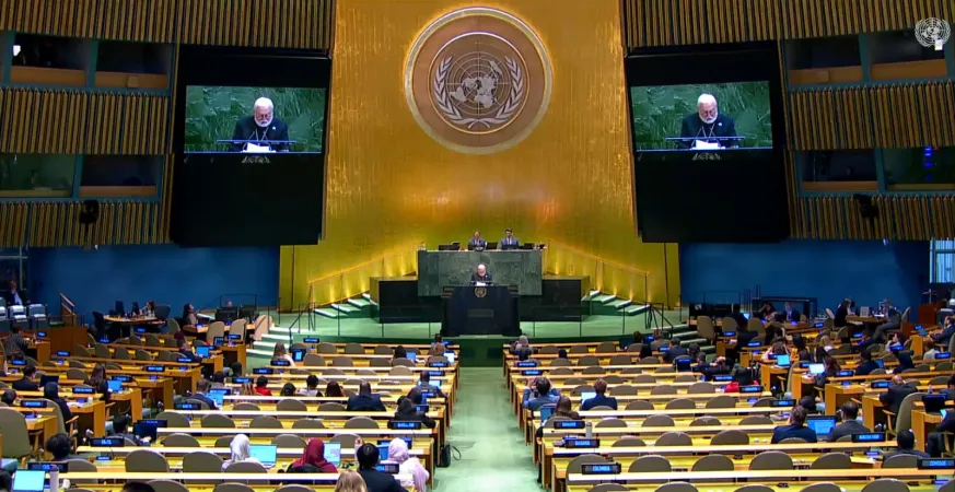 Arcivescovo Gallagher, ONU | L'arcivescovo Paul Richard Gallagher interviene alle Nazioni Unite a New York | Holy See Mission
