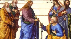 Consegna delle chiavi, Perugino, Cappella Sistina, Città del Vaticano / Credit pd