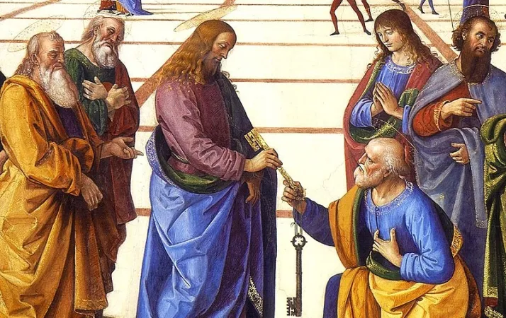 Consegna delle chiavi, Perugino, Cappella Sistina, Città del Vaticano | Consegna delle chiavi, Perugino, Cappella Sistina, Città del Vaticano | Credit pd