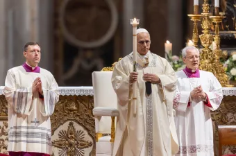 Papa Leone XIV alla celebrazione di oggi / Credit Daniel Ibanez/ EWTN AciGroup
