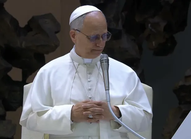 Papa Leone durante l'udienza di oggi |  | Vatican Media / EWTN