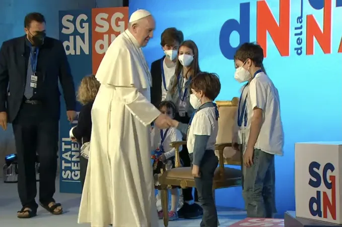 Papa Francesco apre gli Stati Generali della Natalità |  | Vatican Media / ACI group