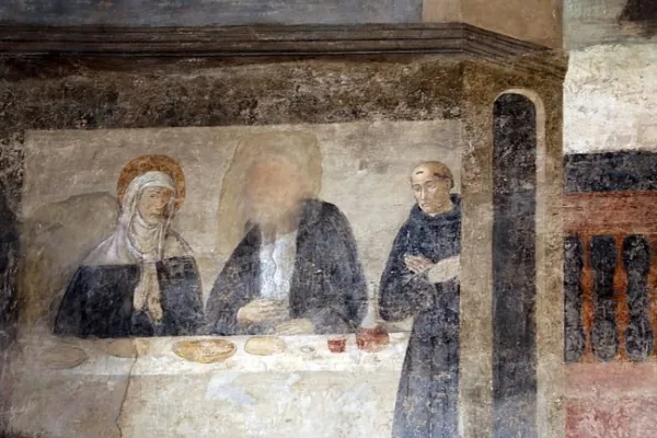 L'ultimo incontro tra Santa Scolastica e San Benedetto / Credit pd
