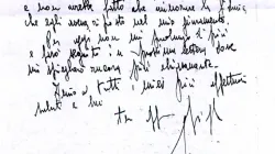 Una lettera di Salvo D'Acquisto / Credit Direzione dei Beni storici dell'Arma dei Carabinieri