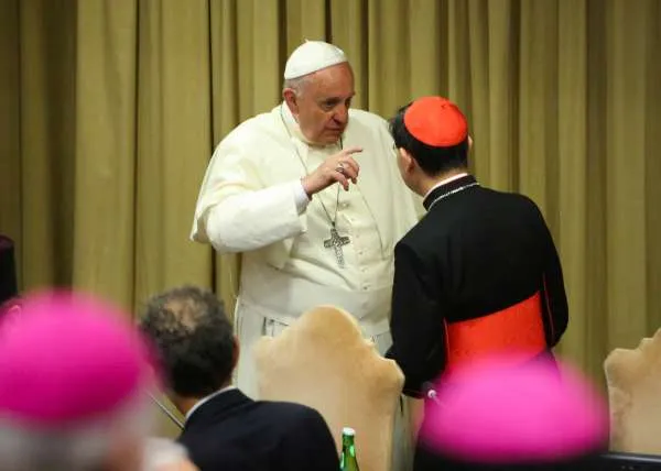 Papa Francesco | Papa Francesco al Sinodo dei Vescovi | Daniel Ibanez / ACI Group