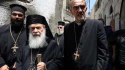 Il patriarca ortodosso di Gerusalemme Teofilo III e il Patriarca Latino di Gerusalemme, il Cardinale Pierbattista Pizzaballa / CEI