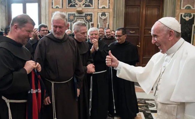 Il Papa con i francescani | | OR/ ACI Group