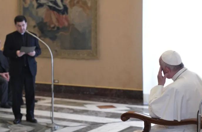 Papa Francesco nella udienza agli scalabriniani |  | Vatican Media