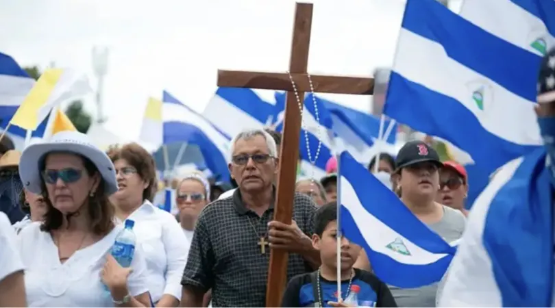 Processione in Nicaragua | Una processione di appoggio ai vescovi nel luglio 2018 | Facebook Arcidiocesi di Managua