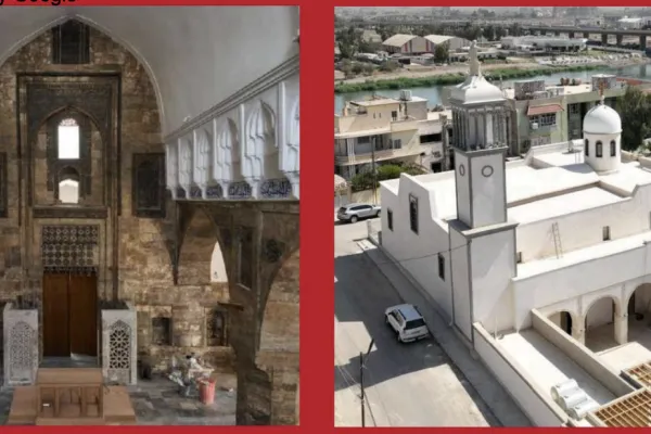 Interno ed esterno della chiesa di al Tahira a Mosul / L'Œeuvre d'Orient