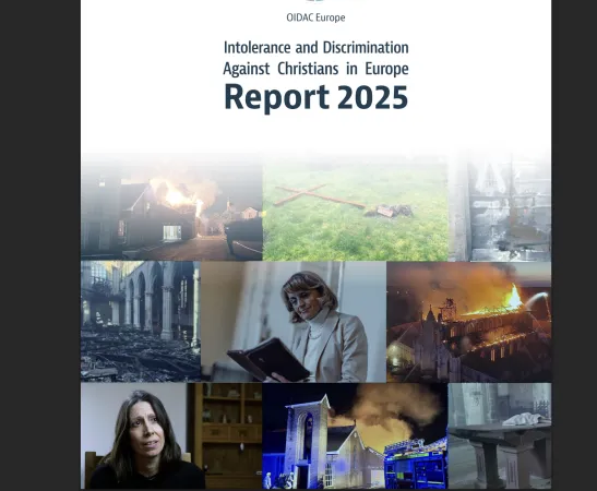 OIDAC, rapporto annuale | Copertina del rapporto OIDAC sui crimini anticristiani in Europa del 2024 | OIDAC