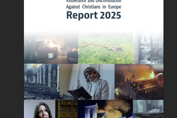 Copertina del rapporto OIDAC sui crimini anticristiani in Europa del 2024 / OIDAC