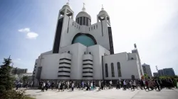 La cattedrale della Resurrezione a Kyiv, stampata sul francobollo per l'Ucraina in uscita il 26 febbraio 2026 / Poste Vaticane