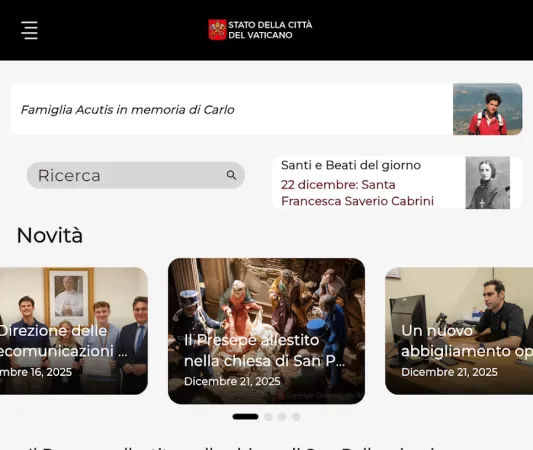 Una schermata dell'app | Una schermata dell'app | Credit Gov. Stato della Città del Vaticano