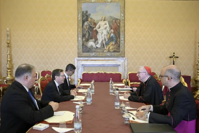 Papa Leone XIV e il presidente Isaac Herzog | | Vatican Media