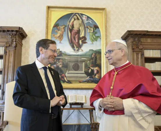 Papa Leone XIV e il presidente Isaac Herzog | | Vatican Media