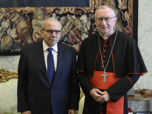 Nawaf Salam e il cardinale Parolin | | Vatican Media