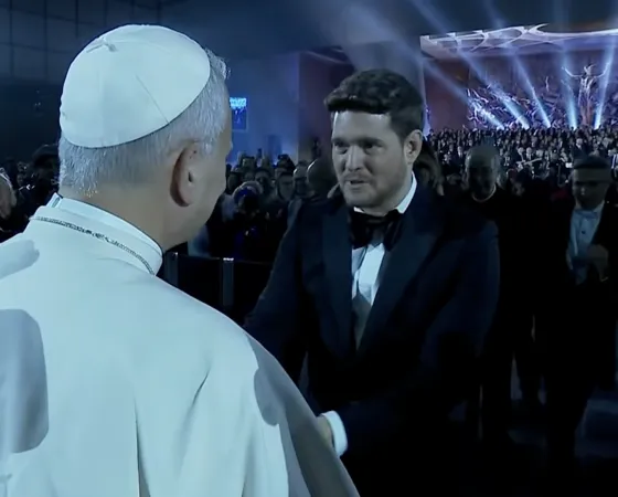 Papa Leone XIV e Michale Bublé |  | Vatican Media