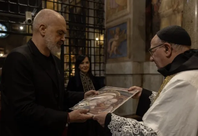 Edi Rama al Santuario della Madonna del Buon Consiglio a Genazzano |  | Istagram/ Edi Rama