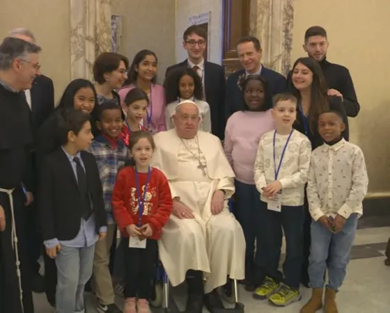 Papa Francesco al Summit di stamane | Papa Francesco al Summit di stamane | Credit Vatican Media