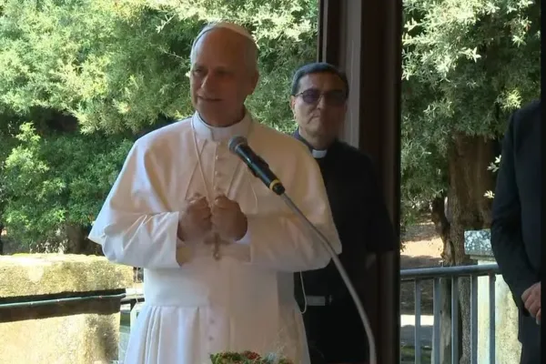 Papa Leone XIV al pranzo di oggi / Credit Vatican Media