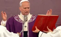 Papa Leone XIV alla Celebrazione di oggi / Credit Vatican Media