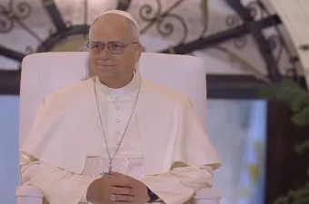 Papa Leone XIV durante l'incontro con i giovani libanesi / Credit Vatican Media