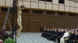 Un momento della meditazione di oggi in aula Paolo VI / Credit Vatican Media