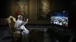 Un momento della diretta di oggi / Credit Vatican Media