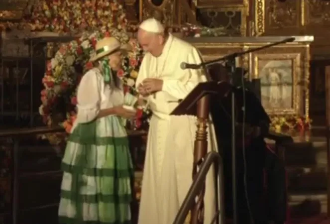 Papa Francesco parla alla società civile, Quito, Chiesa di San Francesco, 7 luglio 2015 |  | CTV