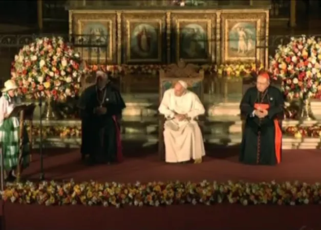 Papa Francesco parla alla società civile, Quito, Chiesa di San Francesco, 7 luglio 2015 |  | CTV