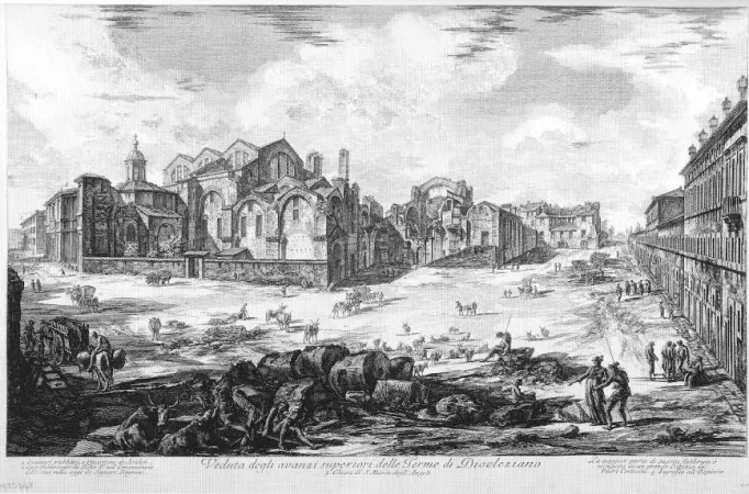 Santa Maria degli Angeli in una stampa di Piranesi | | pd