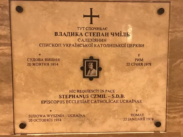 Padre Chmil | La tomba di Padre Chmil, nella cripta della Basilica di Santa Sofia a Roma | AS / ACI Stampa