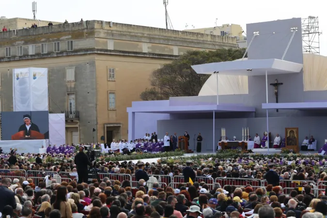 Papa Francesco a Piazza dei Granai a Floriana | | Courtney Grogan / EWTN